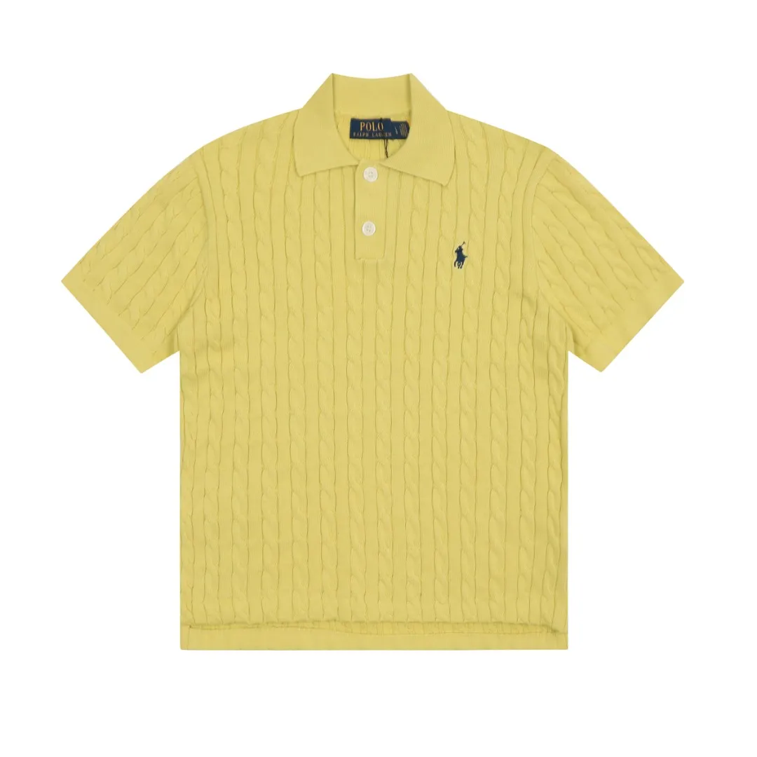🅿️176 "Top quality" Style number: DS022# (not off the shelves all year round) [Ralph Lauren POLO lapel solid color pony embroidered logo knitted short sleeves] ✅Ralph Lauren Ralph Lauren classic basic versatile all-season cardigan knitted short sleeves ✅Main supplier platform live broadcast Wholesale entities Replenish when out of stock Not off the shelves ✅ZP quality 1:1 version Scan the code to enter the GF website Counter quality ✅Details and quality are the only one in Guangzhou. Imported quality cotton yarn focuses on high-end and cost-effective. Needless to say good quality. ✅The version is restored to the original order. The maximum size can be worn up to 160 pounds. Loose, comfortable and stress-free.